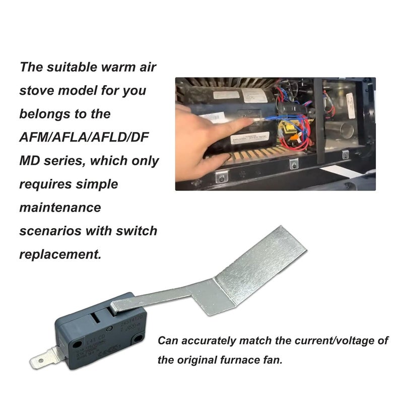 Gihdfer 2 Pack RV Furnace Sail Switch Air Flow Sail Switch Replacement Compatible with 31094 AFM AFLD AFLA DFMD Series,125/250VAC (2) - Image 4